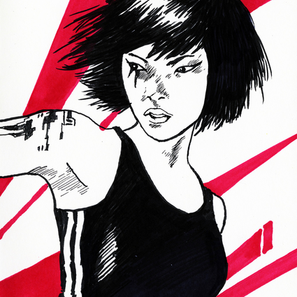 Faith Connors Sandman promarkers game Teckning Tusch